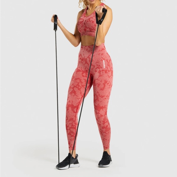 Gymshark Adapt Camo Seamless Leggings - Red - Picture 2 of 11